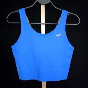 Brooks Run Within Crop Tank in Blue M